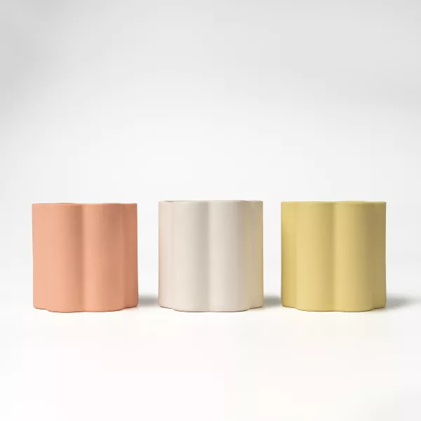 Pemegang Lilin Seramik Kelebihan Floral Artistik