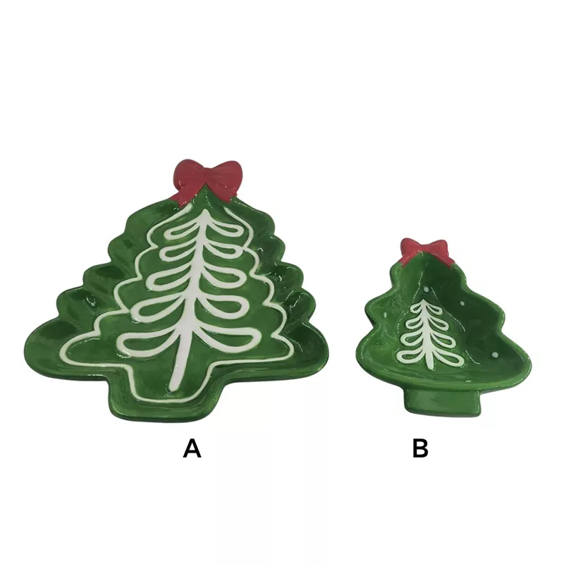 Hadiah Percutian Tangan Pokok Krismas Plate Plat