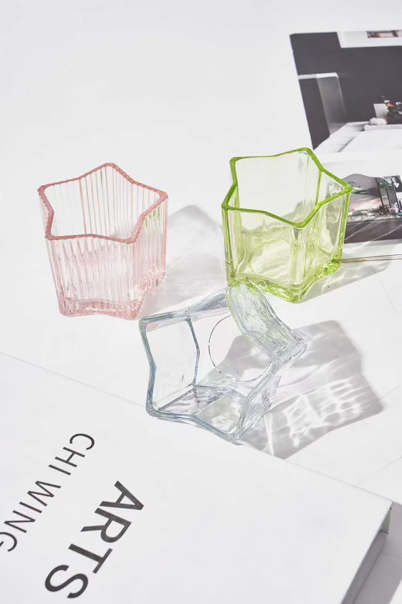 Pemegang lilin kaca berbentuk bintang